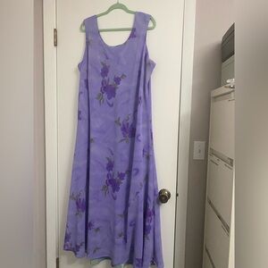Reversible Lavender Floral Maxi Dress 2 dresses in 1. Women’s plus 24. Vintage